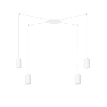 Biała lampa wisząca 4 źródła światła 30W 525/4 TRAKER 4