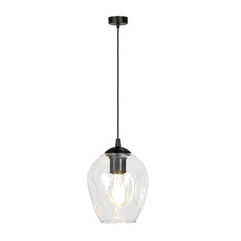 Stylowa lampa wisząca transparentny szklany klosz 60W 679/1 ISTAR 1