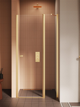 Drzwi wnękowe 90x195 – Złoty, szkło 6 mm (D-0771A) | New Trendy