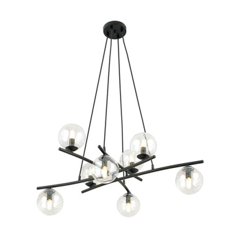 Stylowa lampa wisząca szkło/metal 8-punktowa wisząca ESSA 1202/8