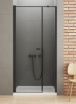 Drzwi wnękowe 160x195 – Czarny, szkło 6 mm (D-0984A-WP) | New Trendy