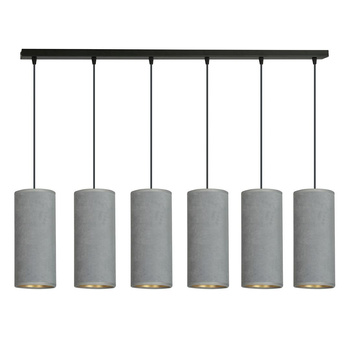 Lampa wiszące tuby na listwie 6x60W szary/złoty 95cm 1060/6 6