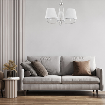 Lampa sufitowa z abażurami chrom  Siena 3xE14