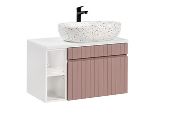 Zestaw meblowy 80cm z umywalką nablatową Iconic Rose – SET -ICR B 80 CM LILI-MW21 81-01 WHITE