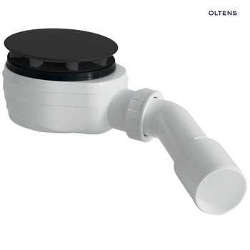Oltens Pite Turbo syfon do brodzika 90 mm plastikowy czarny mat 08001300