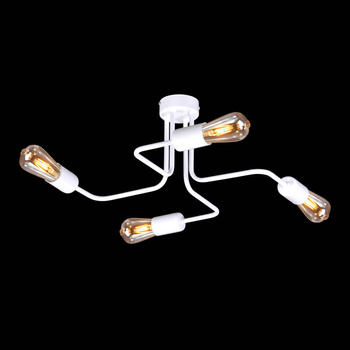 Biała lampa sufitowa do młodzieżowego pokoju K-4042 z serii PEKA