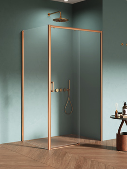 Kabina prysznicowa 130x80x200 – Miedziany, szkło 6 mm (D-0819A/D-0341B) | New Trendy