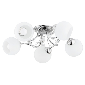 Elegancka 5-punktowa lampa sufitowa LIVIA 28525 SREBRNA