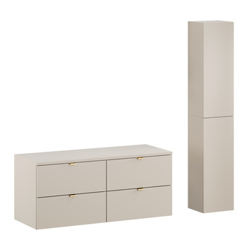 Zestaw meblowy 120cm z blatem i Szafką wysoką Dalia Cashmere – SET-DC B 120CM HC