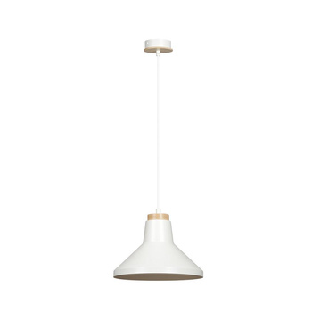 Biała lampa wisząca w stylu skandynawskim EMIBIG 1041/2