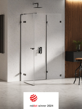 Kabina prysznicowa 90x90x200 – Czarny chrom, szkło 8 mm (EXK-6281) | New Trendy