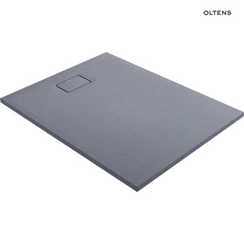 Oltens Bergytan brodzik 120x90 cm prostokątny RockSurface szary beton 15104700