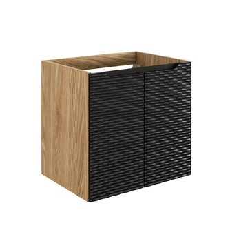 Comad szafka pod umywalkę 60cm 2 drzwi Czarny Mat, Dąb Olejowany – OCEAN BLACK 82-60-2D