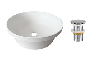 Umywalka nablatowa ceramiczna 40cm SET-MADA MW T201L-3 Comad z korkiem click‑clack