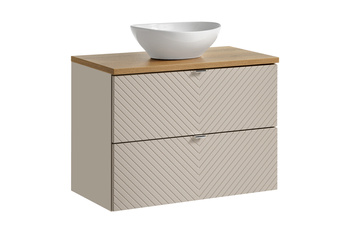 Zestaw meblowy 80cm z blatem i umywalką nablatową Lola Viva Cashmere – set-vic b oak 80cm s un lola gw