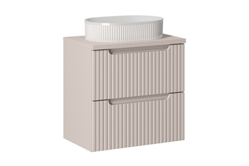 Zestaw meblowy 60cm z blatem i umywalką nablatową Beyond Nova Cashmere – SET-NOC B CASHMERE 60CM S UN BEYOND 5 WH