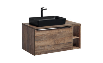 Zestaw meblowy 100cm z umywalką nablatową Santa Fe Oak – set-sfo b 100cm un. 6275 black 81-01