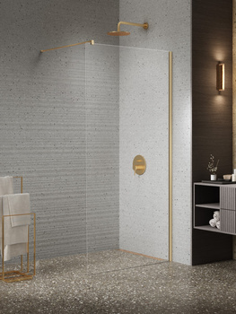 Walk-in 110x200 – Złoty, szkło 8 mm (K-1742) | New Trendy