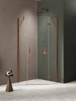 Kabina prysznicowa 90x90x200 – Miedziany, szkło 6 mm (K-4681) | New Trendy