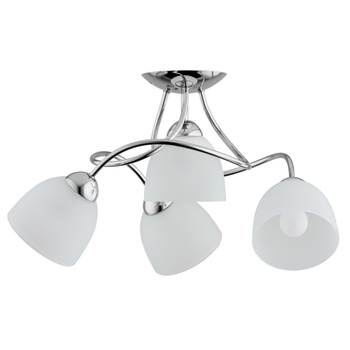 Klasyczna lampa 4-punktowa z kloszami ZAFIRA 62362 SREBRNA