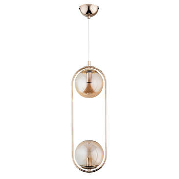 Lampa wisząca z podwójnym kloszem OVAL DUAL 62250 ZŁOTA