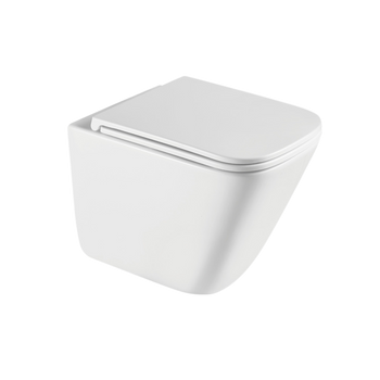 MISKA WC PODWIESZANA, QFS, PATRAS KWADRATOWA, Z DESKĄ WOLNOOPADAJĄCĄ