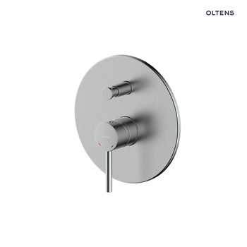 Oltens Molle bateria wannowo-prysznicowa podtynkowa kompletna nikiel 34100910