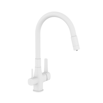 BATERIA ZLEWOZMYWAKOWA Z FILTREM GLAMOUR INVENA TREND, BIAŁA