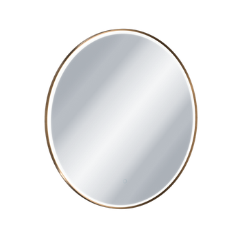 Corido lustro łazienkowe 100 cm okrągłe oświetlenie LED mata grzewcza, miedziany szczotkowany