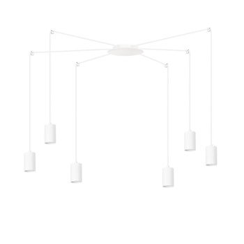 Modernistyczna lampa wisząca 6x30W biały 525/6 TRAKER 6