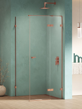 Kabina prysznicowa 80x80x200 – Miedziany, szkło 8 mm (EXK-6371) | New Trendy