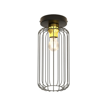 Lampa sufitowa druciana Barn czarna/złota EMIBIG 1366/1