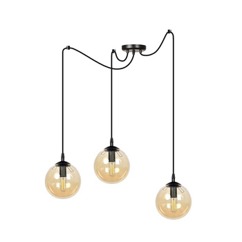 Czarno miodowa lampa wisząca kuliste klosze 3x40W 938/3 GIGI 3