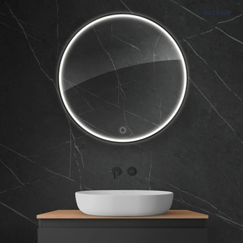 Oltens Nordlis lustro 80 cm okrągłe z oświetleniem LED i systemem Klarglas 64101300