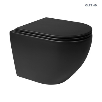 Oltens Hamnes Stille miska wisząca WC PureRim czarna 42021300