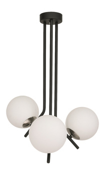 TIM nowoczesny żyrandol 3-punktowy niklowany 1736