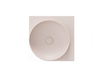 Ravak Umywalka ceramiczna Ravak cienkościenna Yard 45 cm C bez otworu Alabaster Pink XJX0G045000