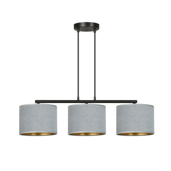 Stylowa lampa sufitowa 3-punktowa z szarym abażurem HILDE 1050/3