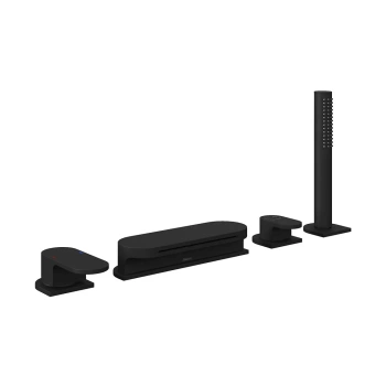 Ravak Bateria wannowa Ravak wodospad Chrome CR I 025.20BL 4-otworowa czarny mat X070445