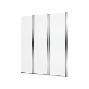 Fliper parawan nawannowy 120x140 cm 3-częściowy prawy, powłoka Clean Control, chrom