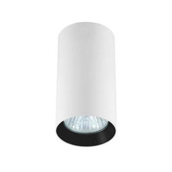 Tuba natynkowa Manacor 13 cm biało - czarna 1xGU10