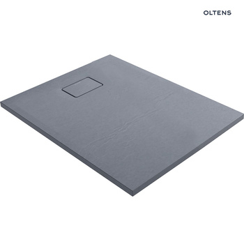 Oltens Bergytan brodzik 100x80 cm prostokątny RockSurface szary beton 15100700