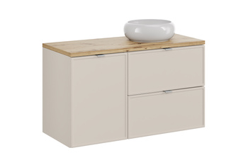 Zestaw meblowy 100cm z blatem i umywalką nablatową Wiki Bella Cashmere – set-bc b artisan 100cm un wiki wh