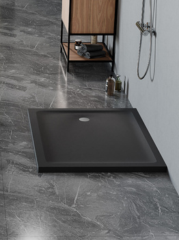 Brodzik prysznicowy MILD SATIN 120x90x4,5 Czarny – New Trendy, B-0682