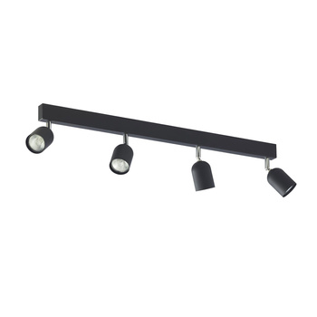 Industrialna lampa sufitowa czarno-srebrna 4xGU10 TOP 1009