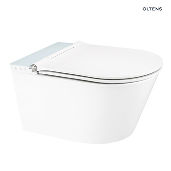 Oltens SmartFrisk miska WC wisząca myjąca z powłoką SmartClean z deską biała 42038000