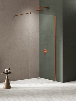 Walk-in 130x200 – Miedziany, szkło 8 mm (K-1752) | New Trendy