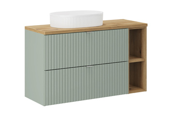 Zestaw meblowy 100cm z blatem i umywalką nablatową Beyond Line Reed Green – SET-LRG B OAK 100CM UN BEYOND WH LR