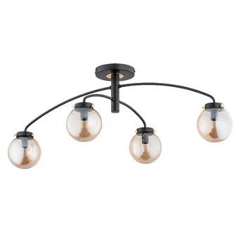 Minimalistyczna lampa sufitowa WIRAL 62187 z kloszami CZARNA