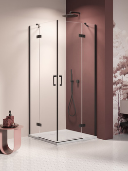 Kabina prysznicowa 100x100x200 – Czarny, szkło 6 mm (K-3768) | New Trendy